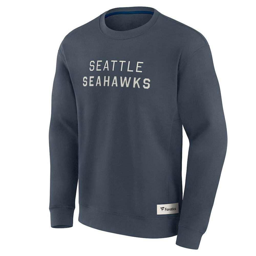 Seattle Seahawks Elements Future Ground Lettering Pullover Sweatshirt - Navy online