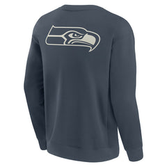 Seattle Seahawks Elements Future Ground Lettering Pullover Sweatshirt - Navy online