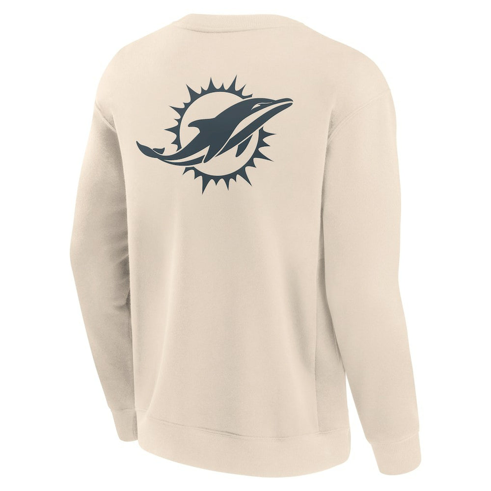 Miami Dolphins Elements Future Ground Lettering Pullover Sweatshirt - Cream for sale