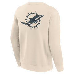 Miami Dolphins Elements Future Ground Lettering Pullover Sweatshirt - Cream for sale