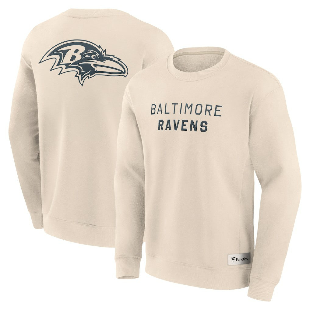 Baltimore Ravens Elements Future Ground Lettering Pullover Sweatshirt - Cream outlet