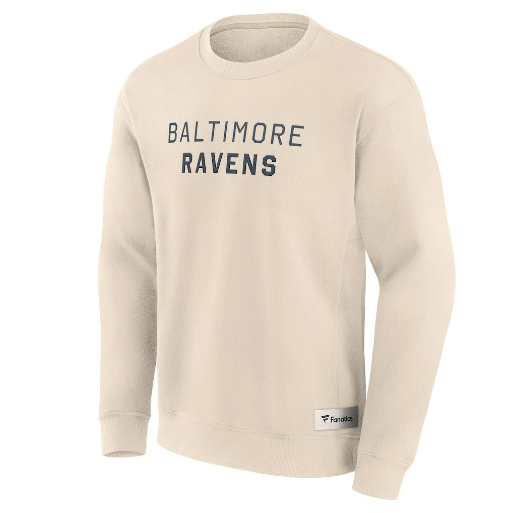 Baltimore Ravens Elements Future Ground Lettering Pullover Sweatshirt - Cream outlet