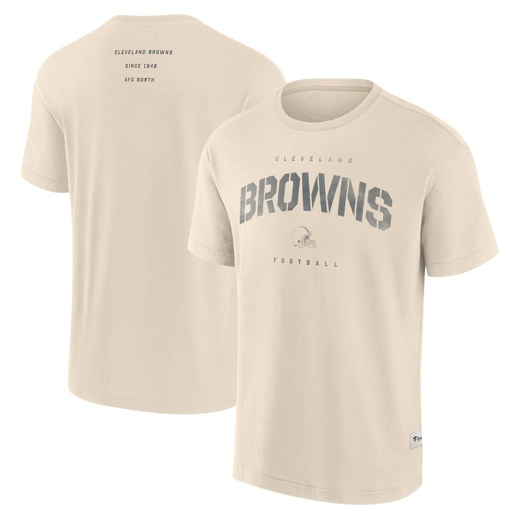 Cleveland Browns Elements Weathered Tonal Future Ground T-Shirt - Cream cheap