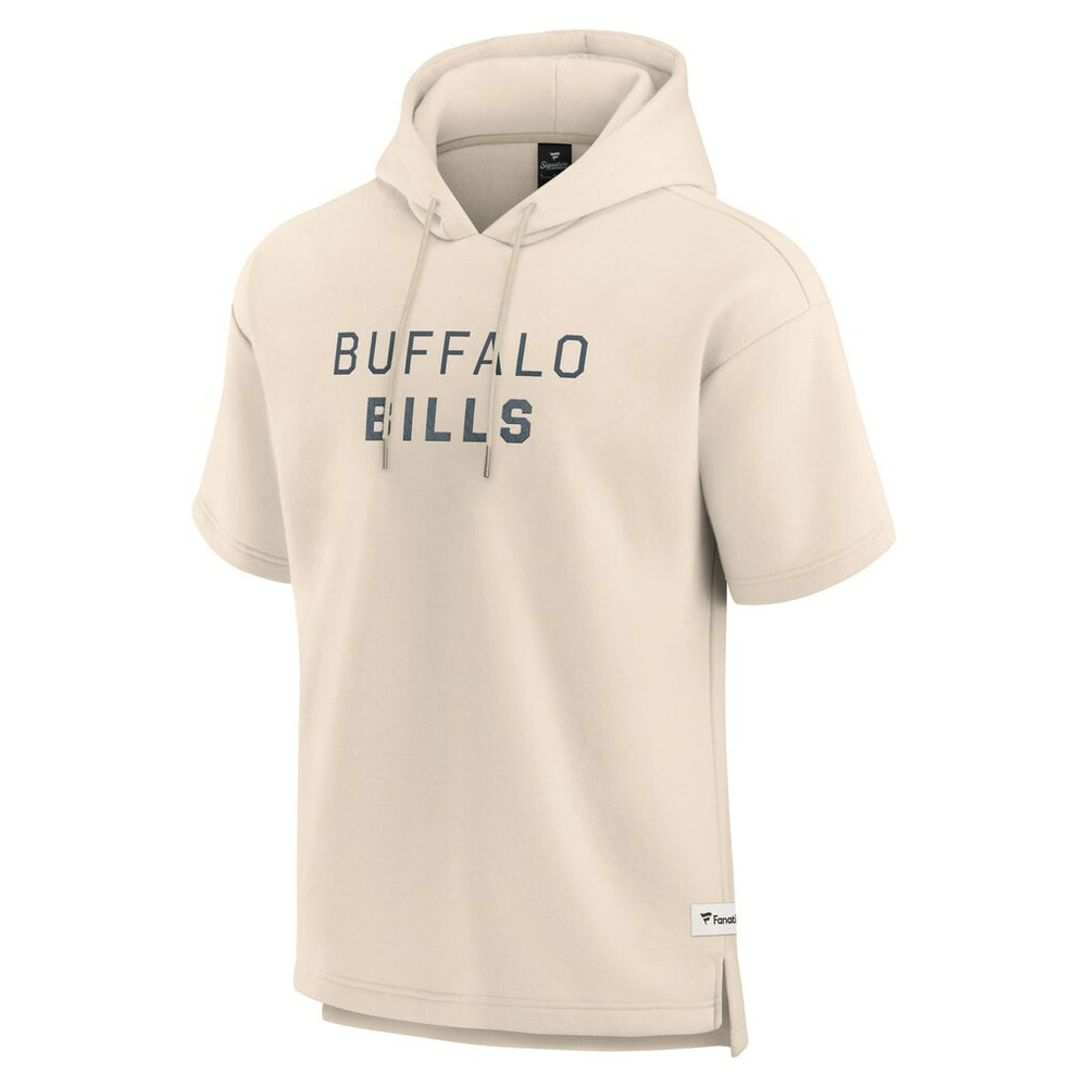 Buffalo Bills Elements Future Ground Lettering Short Sleeve Pullover Hoodie - Cream cheap