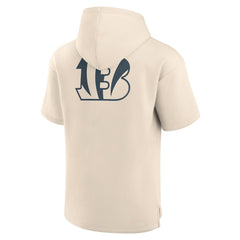 Cincinnati Bengals Elements Future Ground Lettering Short Sleeve Pullover Hoodie - Cream discount