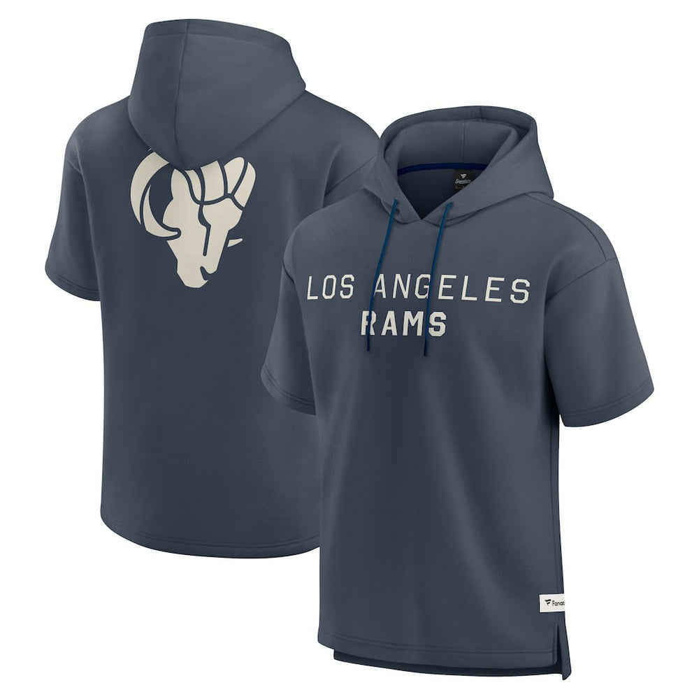 Los Angeles Rams Elements Future Ground Lettering Short Sleeve Pullover Hoodie - Navy online