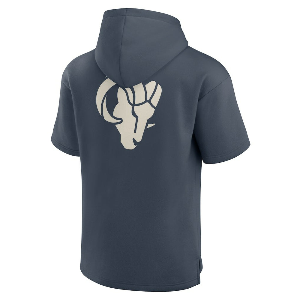 Los Angeles Rams Elements Future Ground Lettering Short Sleeve Pullover Hoodie - Navy online