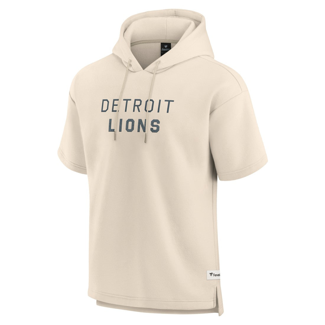 Detroit Lions Elements Future Ground Lettering Short Sleeve Pullover Hoodie - Cream discount