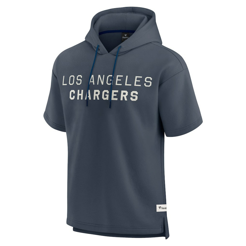 Los Angeles Chargers Elements Future Ground Lettering Short Sleeve Pullover Hoodie - Navy discount