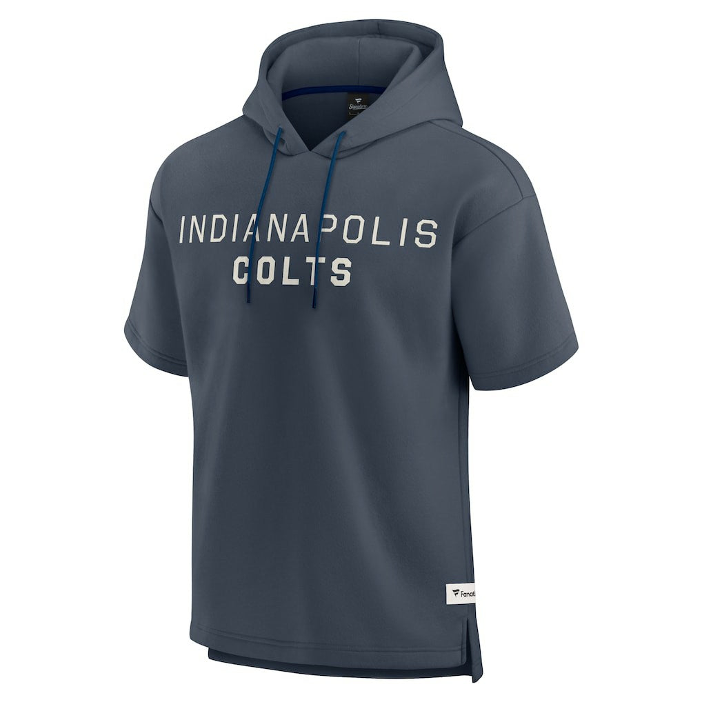 Indianapolis Colts Elements Future Ground Lettering Short Sleeve Pullover Hoodie - Navy on sale