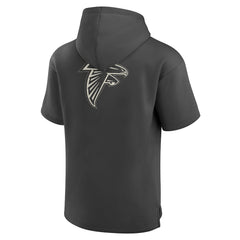Atlanta Falcons Elements Future Ground Lettering Short Sleeve Pullover Hoodie - Charcoal outlet