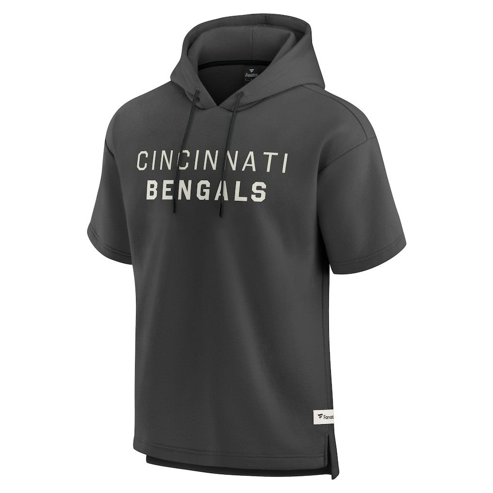 Cincinnati Bengals Elements Future Ground Lettering Short Sleeve Pullover Hoodie - Charcoal on sale