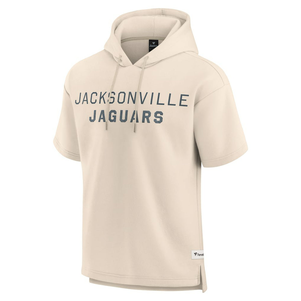 Jacksonville Jaguars Elements Future Ground Lettering Short Sleeve Pullover Hoodie - Cream sale