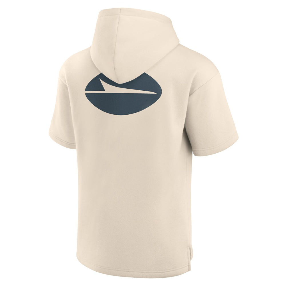 New York Jets Elements Future Ground Lettering Short Sleeve Pullover Hoodie - Cream on sale