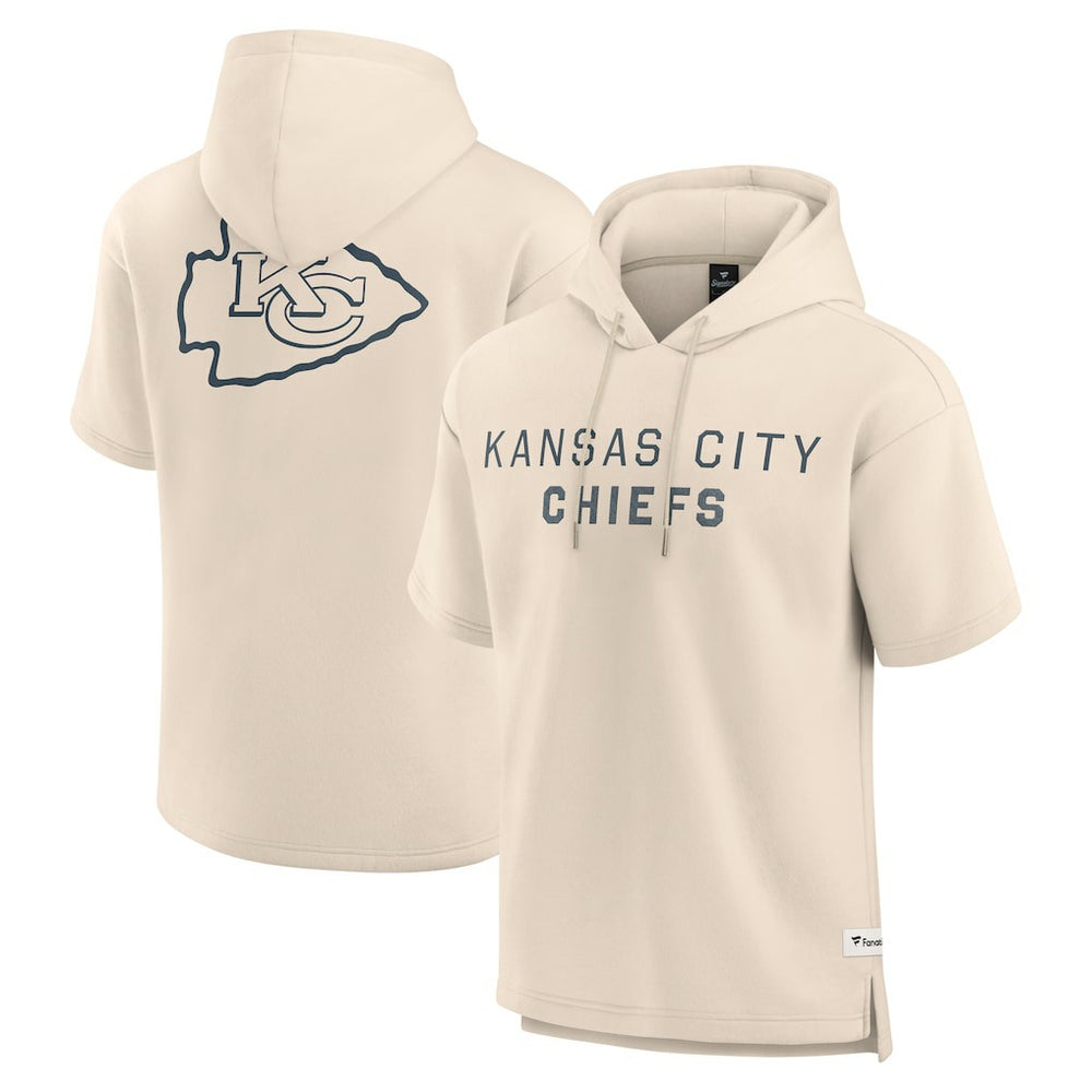 Kansas City Chiefs Elements Future Ground Lettering Short Sleeve Pullover Hoodie - Cream online