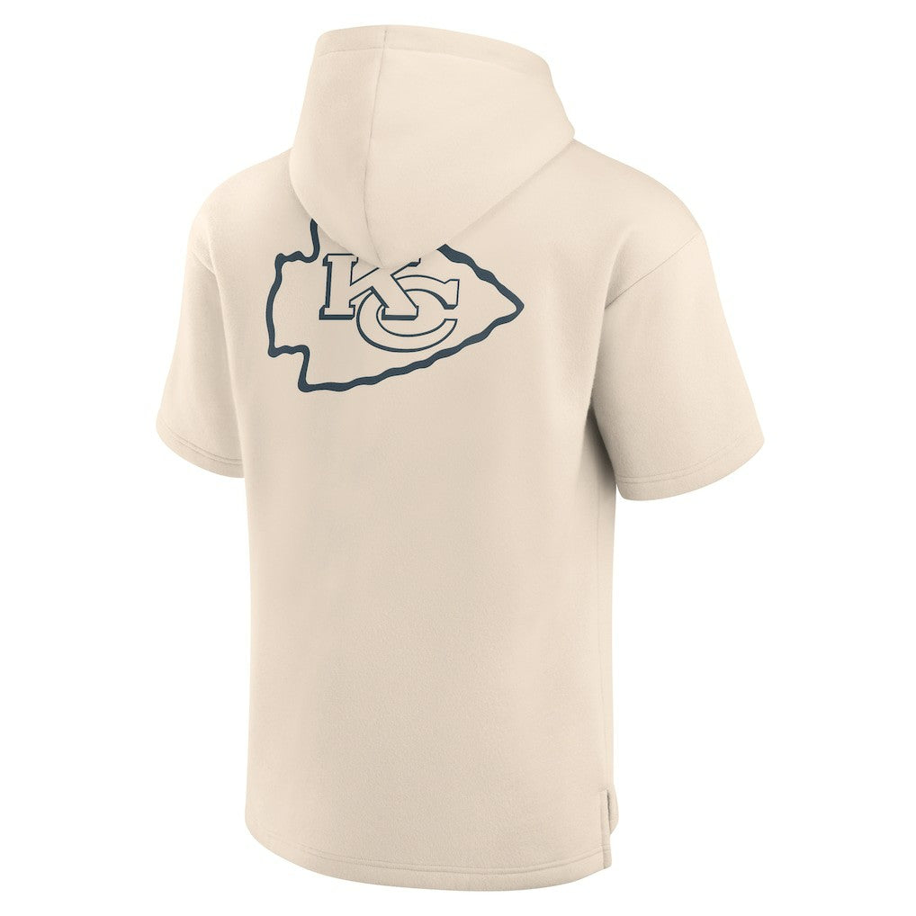 Kansas City Chiefs Elements Future Ground Lettering Short Sleeve Pullover Hoodie - Cream online