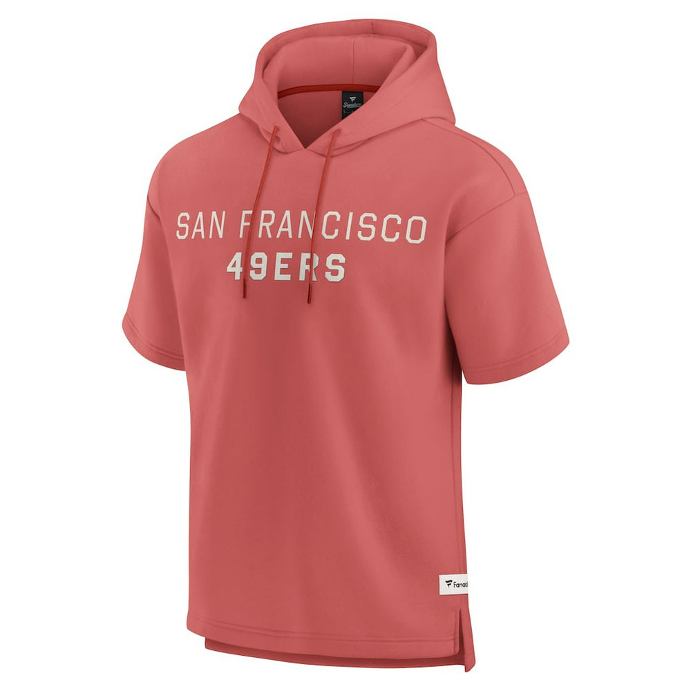 San Francisco 49ers Elements Future Ground Lettering Short Sleeve Pullover Hoodie - Red for sale