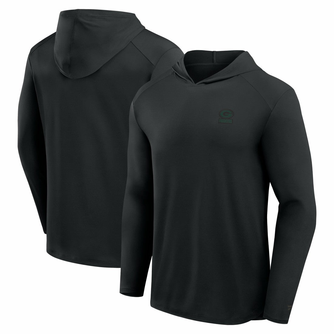 Green Bay Packers Front Office Power Mono Long Sleeve Hoodie T-Shirt - Black on sale