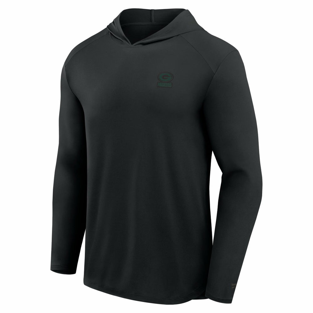 Green Bay Packers Front Office Power Mono Long Sleeve Hoodie T-Shirt - Black on sale