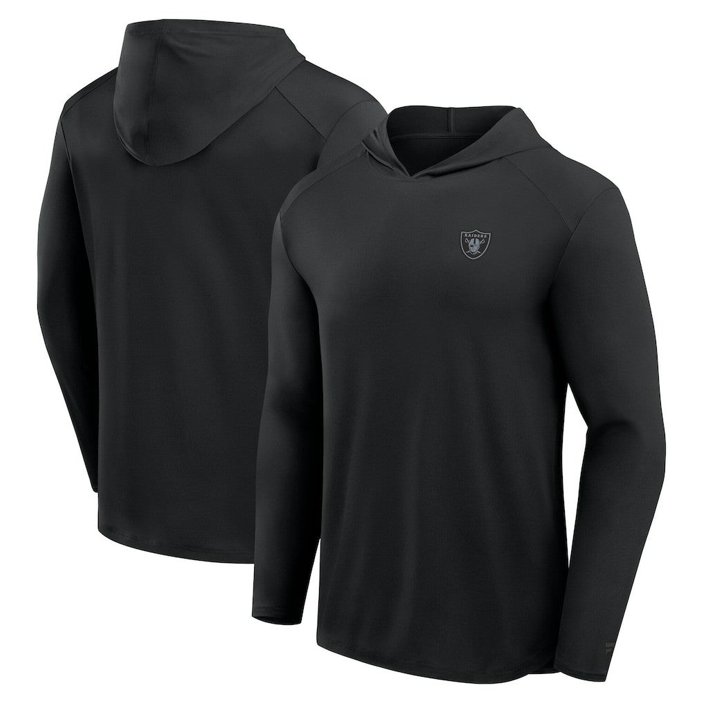 Las Vegas Raiders Front Office Power Mono Long Sleeve Hoodie T-Shirt - Black for sale