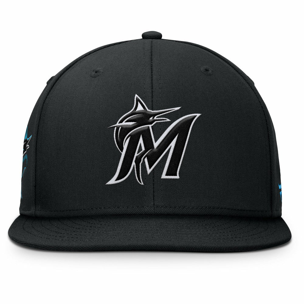 Miami Marlins Walk-Off Bullpen Snapback Hat - Black