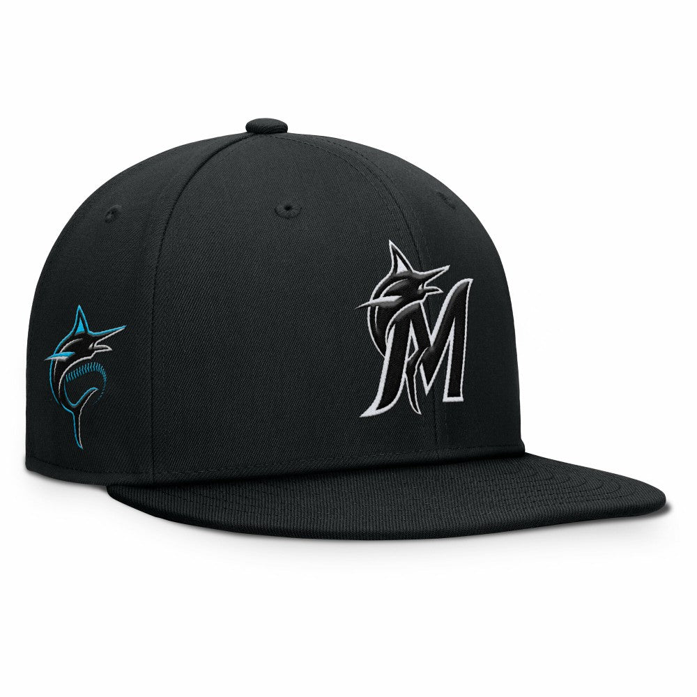 Miami Marlins Walk-Off Bullpen Snapback Hat - Black