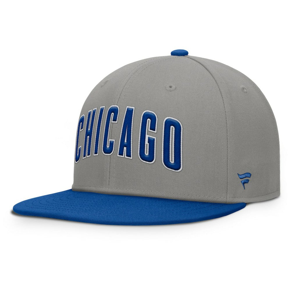 Chicago Cubs Clubhouse Dugout Fitted Hat - Gray/Royal