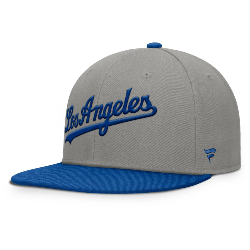 Los Angeles Dodgers Clubhouse Dugout Fitted Hat - Gray/Royal