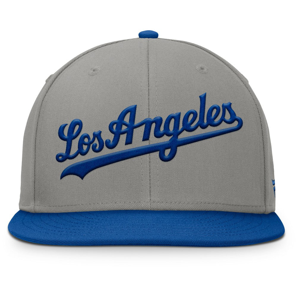 Los Angeles Dodgers Clubhouse Dugout Fitted Hat - Gray/Royal