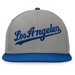 Los Angeles Dodgers Clubhouse Dugout Fitted Hat - Gray/Royal