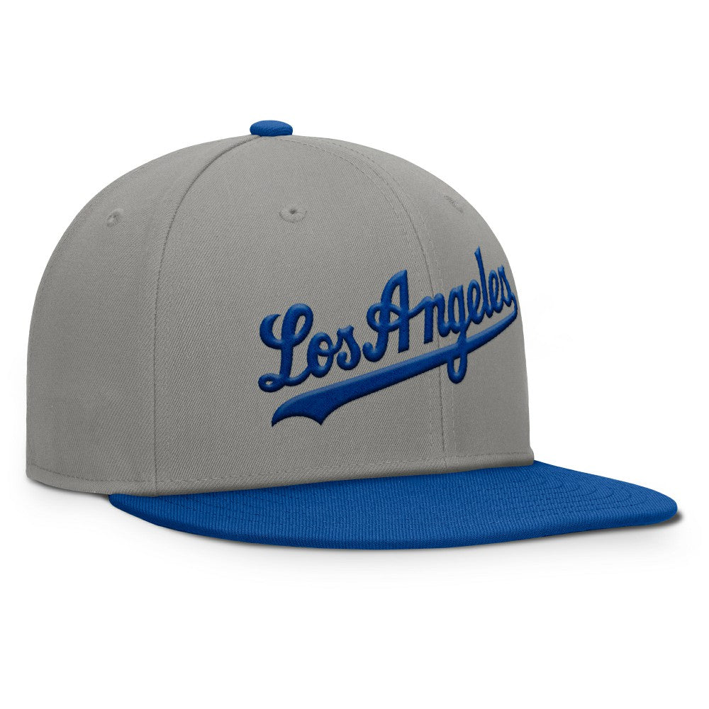 Los Angeles Dodgers Clubhouse Dugout Fitted Hat - Gray/Royal
