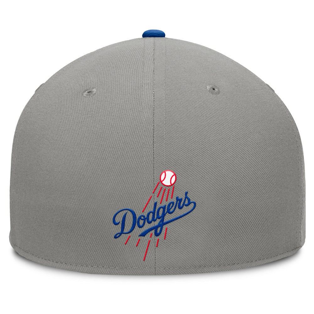 Los Angeles Dodgers Clubhouse Dugout Fitted Hat - Gray/Royal