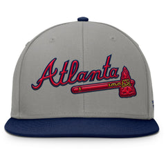 Atlanta Braves Clubhouse Dugout Fitted Hat - Gray/Navy