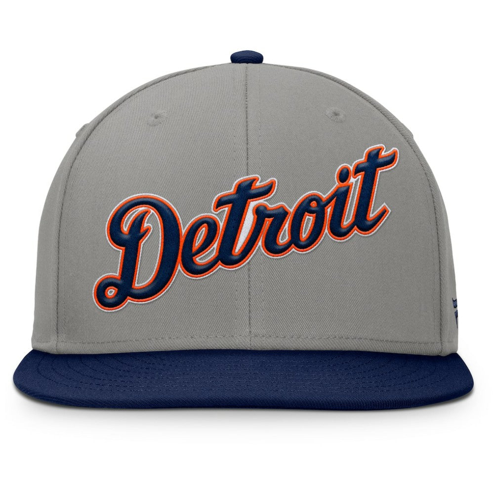 Detroit Tigers Clubhouse Dugout Fitted Hat - Gray/Navy