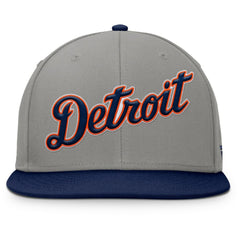 Detroit Tigers Clubhouse Dugout Fitted Hat - Gray/Navy
