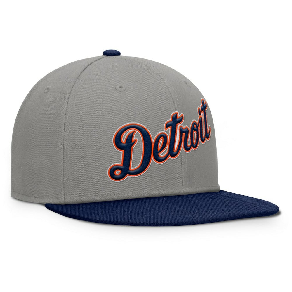 Detroit Tigers Clubhouse Dugout Fitted Hat - Gray/Navy