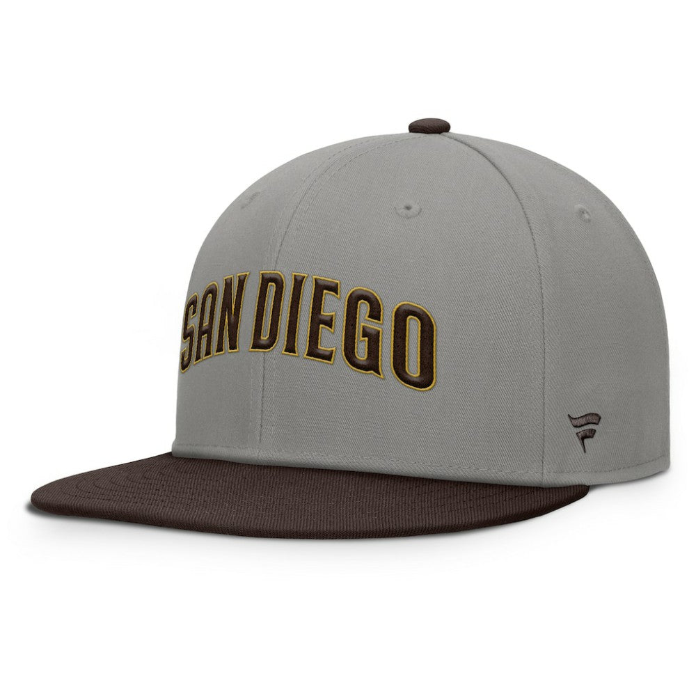 San Diego Padres Clubhouse Dugout Fitted Hat - Gray/Brown