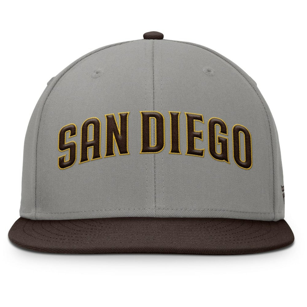 San Diego Padres Clubhouse Dugout Fitted Hat - Gray/Brown
