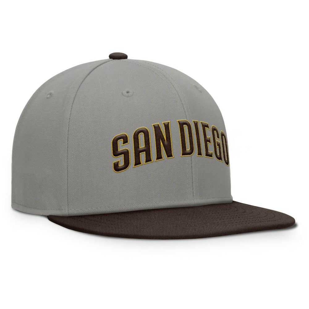 San Diego Padres Clubhouse Dugout Fitted Hat - Gray/Brown