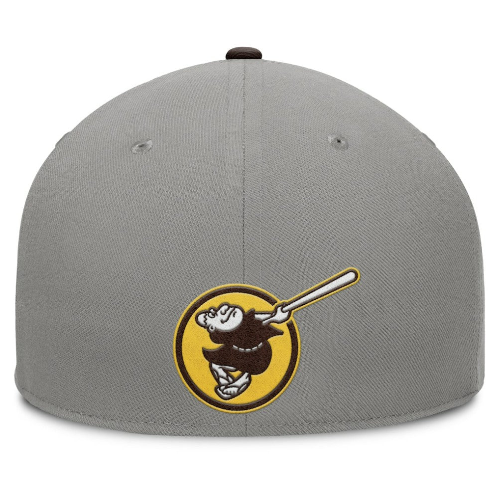 San Diego Padres Clubhouse Dugout Fitted Hat - Gray/Brown