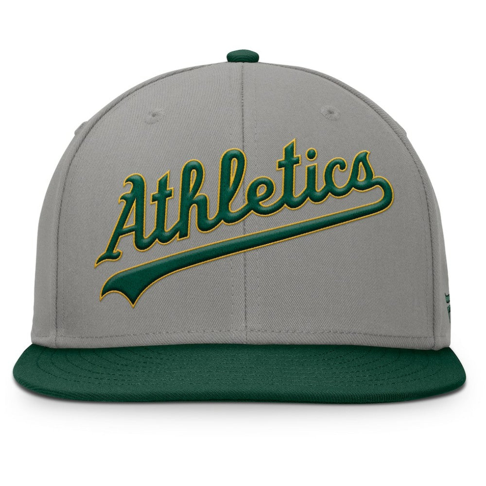Athletics Clubhouse Dugout Fitted Hat - Gray/Green