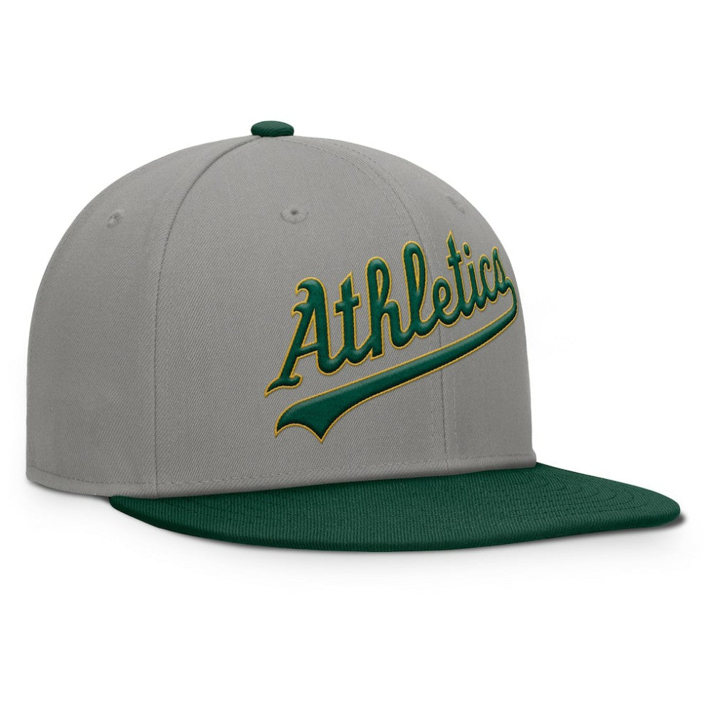 Athletics Clubhouse Dugout Fitted Hat - Gray/Green