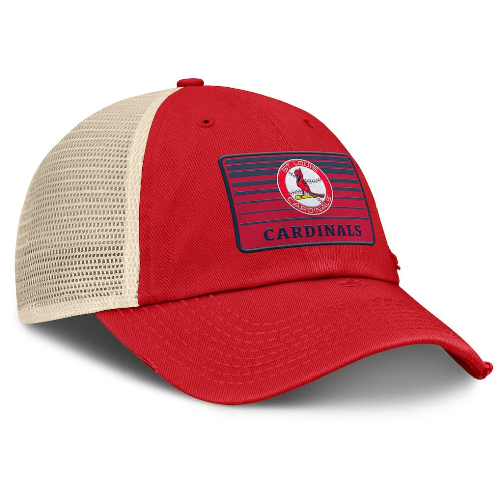 St. Louis Cardinals Cooperstown Collection Eastbound Mesh Adjustable Hat - Red/Natural