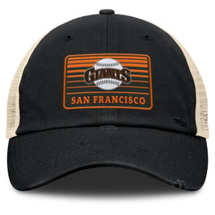 San Francisco Giants Cooperstown Collection Eastbound Mesh Adjustable Hat - Black/Natural
