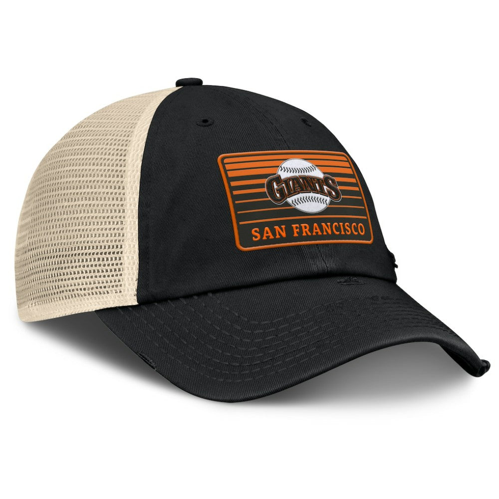 San Francisco Giants Cooperstown Collection Eastbound Mesh Adjustable Hat - Black/Natural