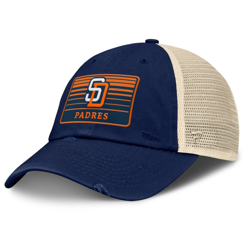 San Diego Padres Cooperstown Collection Eastbound Mesh Adjustable Hat - Navy/Natural