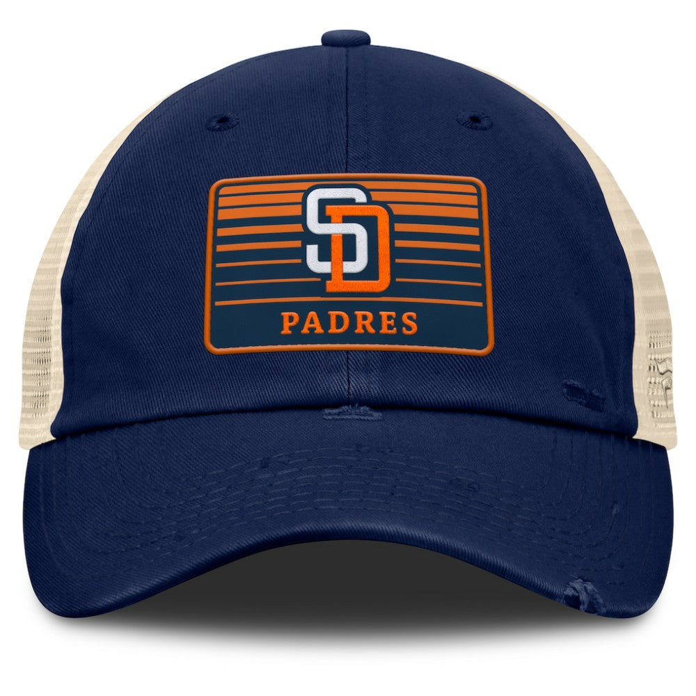 San Diego Padres Cooperstown Collection Eastbound Mesh Adjustable Hat - Navy/Natural