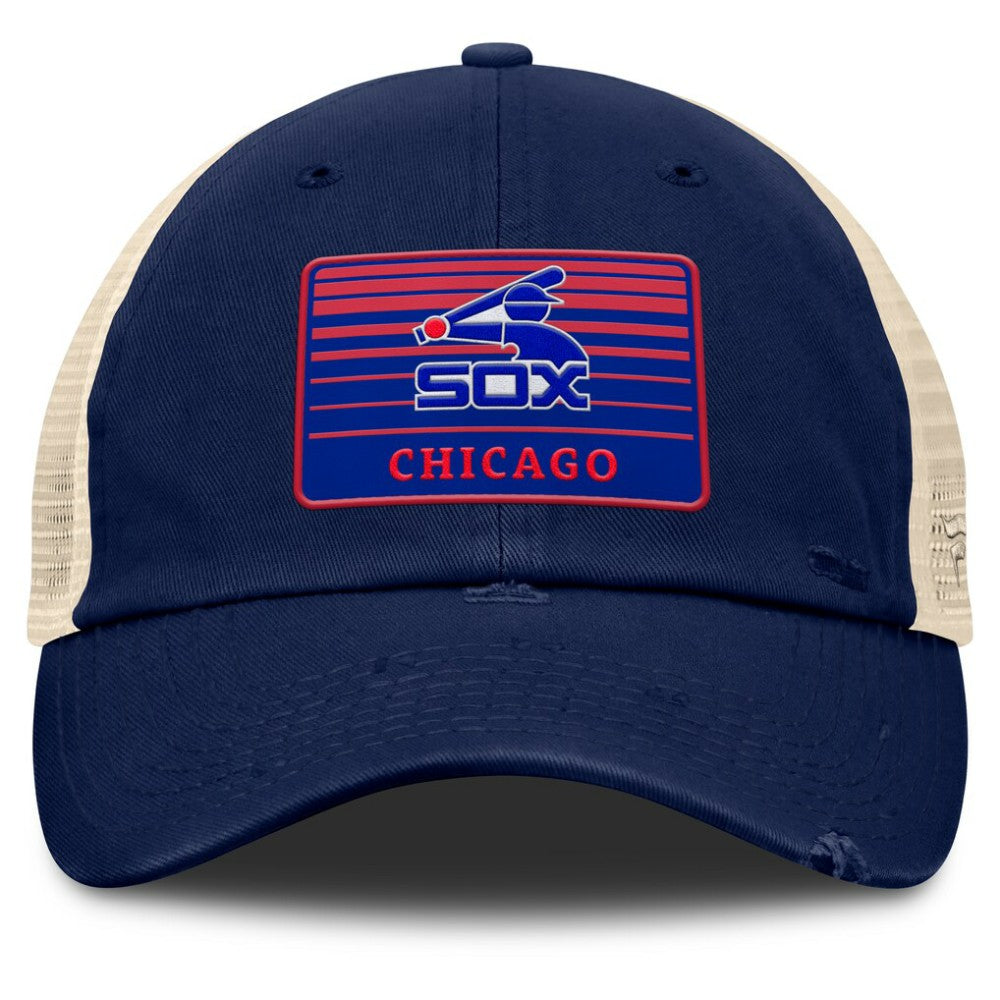 Chicago White Sox Cooperstown Collection Eastbound Mesh Adjustable Hat - Navy/Natural