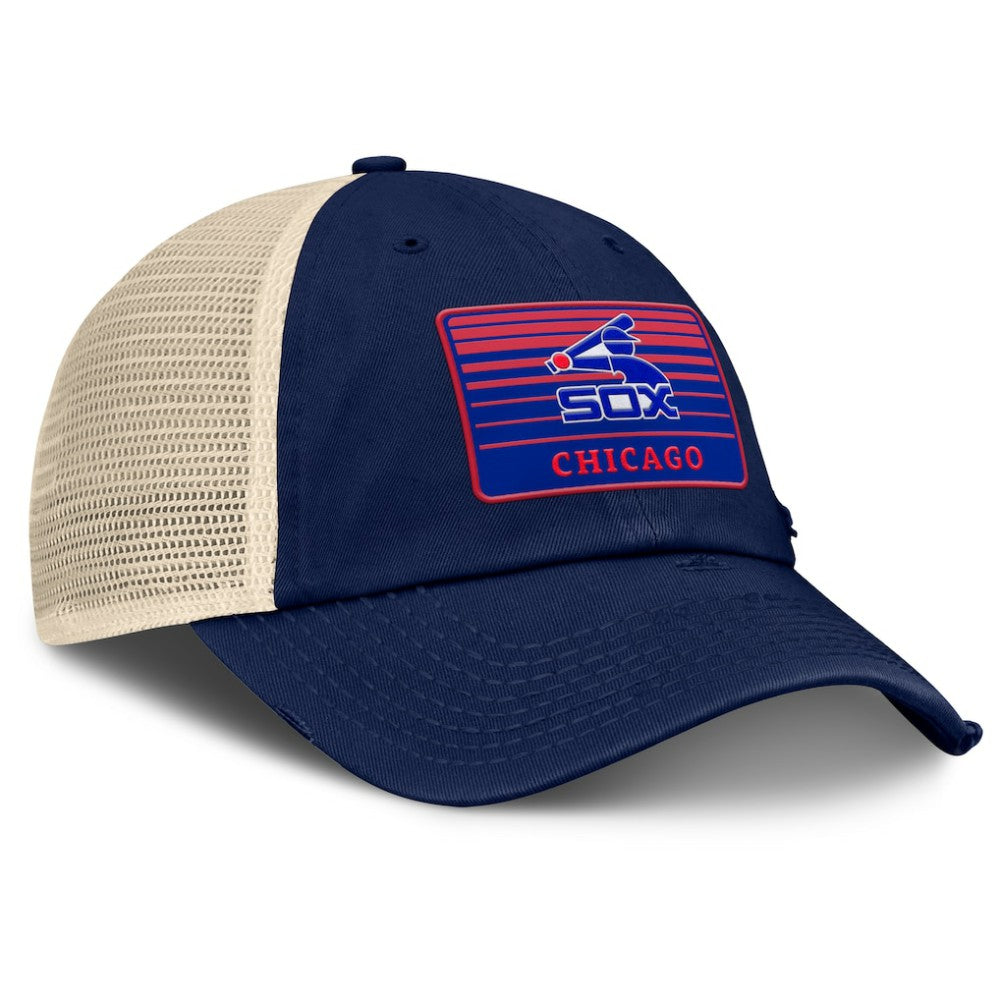 Chicago White Sox Cooperstown Collection Eastbound Mesh Adjustable Hat - Navy/Natural