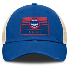 Chicago Cubs Cooperstown Collection Eastbound Mesh Adjustable Hat - Royal/Natural